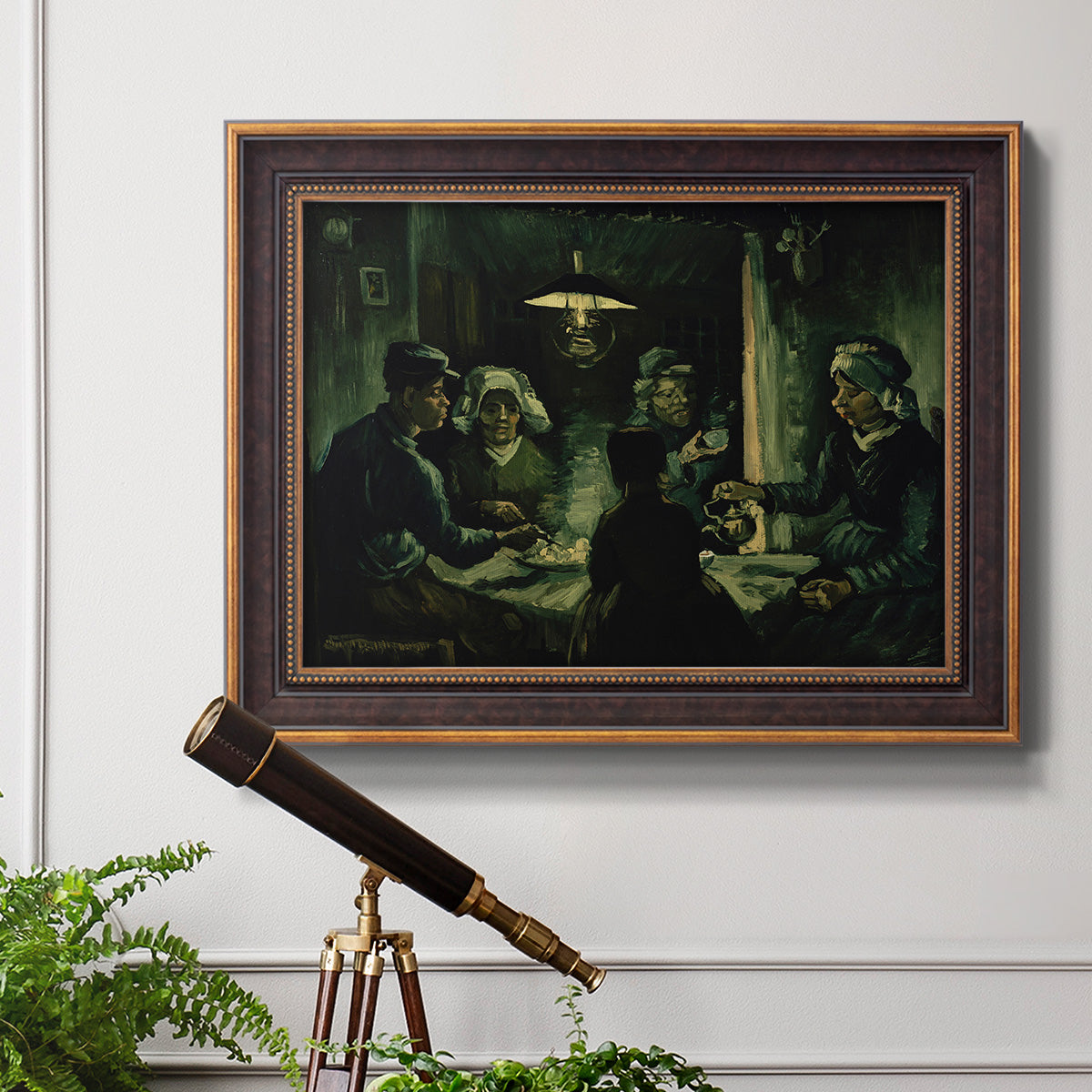 Second Study for the Potato Eaters - Ornate Framed Canvas Print