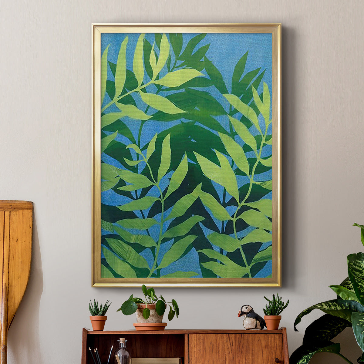 Ocean Vines I - Modern Framed Canvas Print