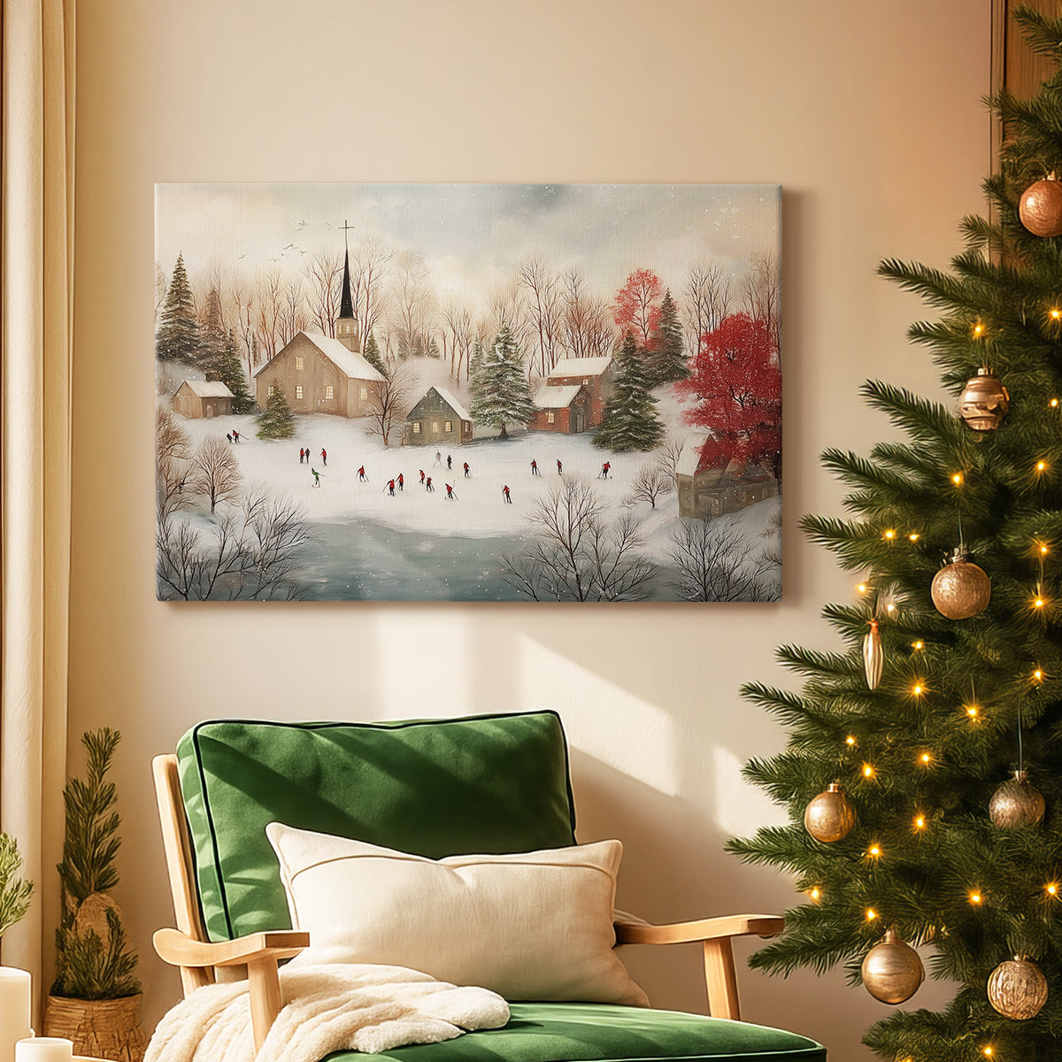 Gilded Serenade of Sleigh - Canvas Art Print
