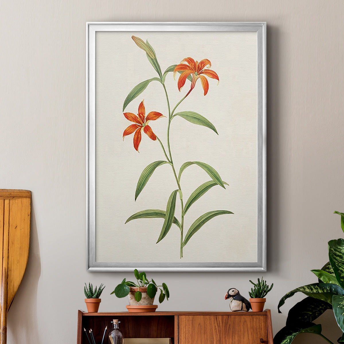 Flowers of the Seasons III - Modern Framed Canvas Print