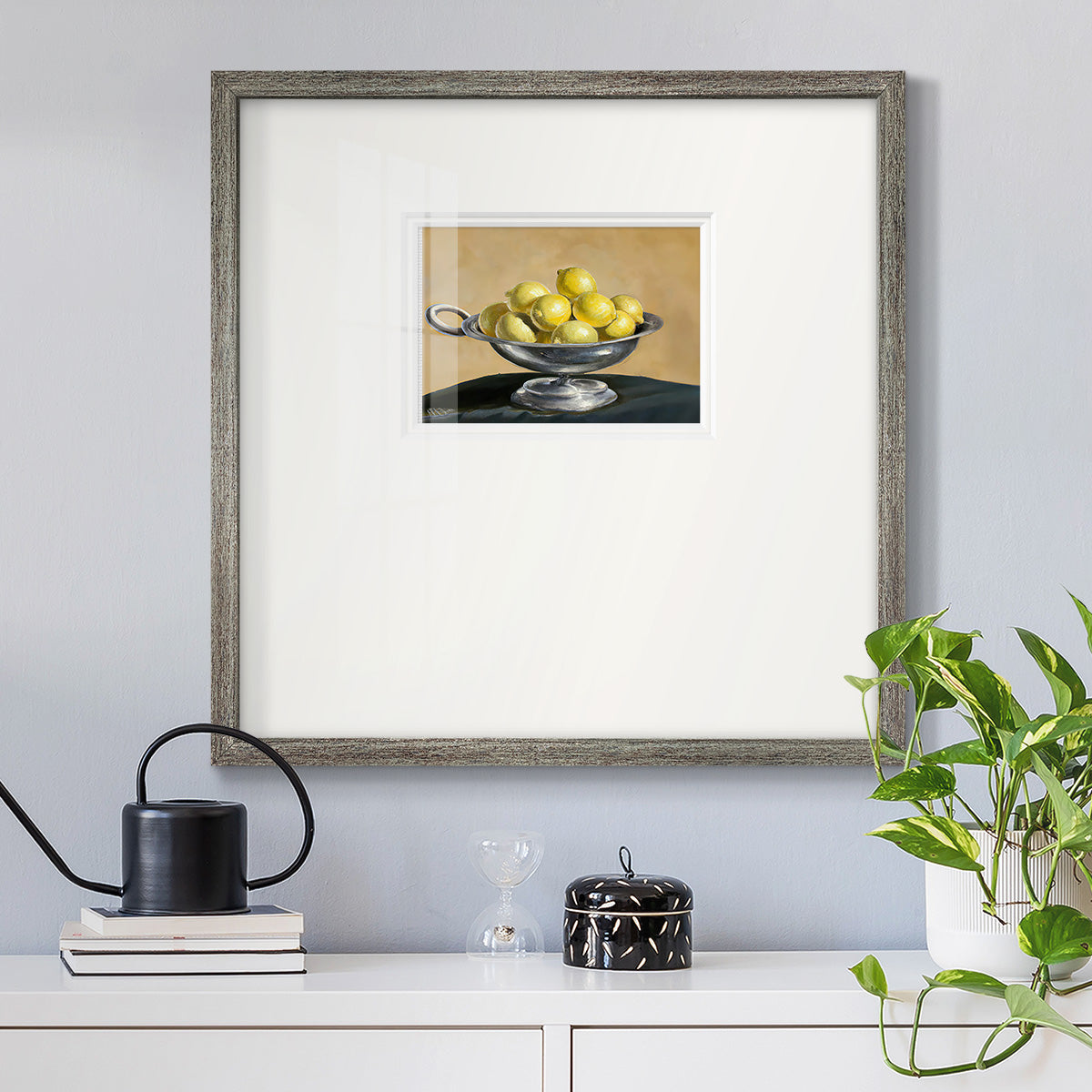 Lemon Bowl  - Double Matboard Framed Print