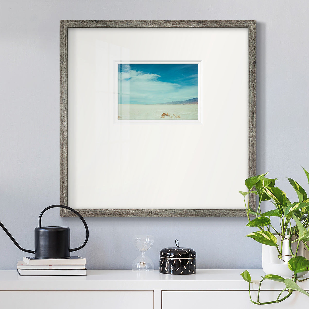 Salt Flat Walk I Premium Framed Print Double Matboard