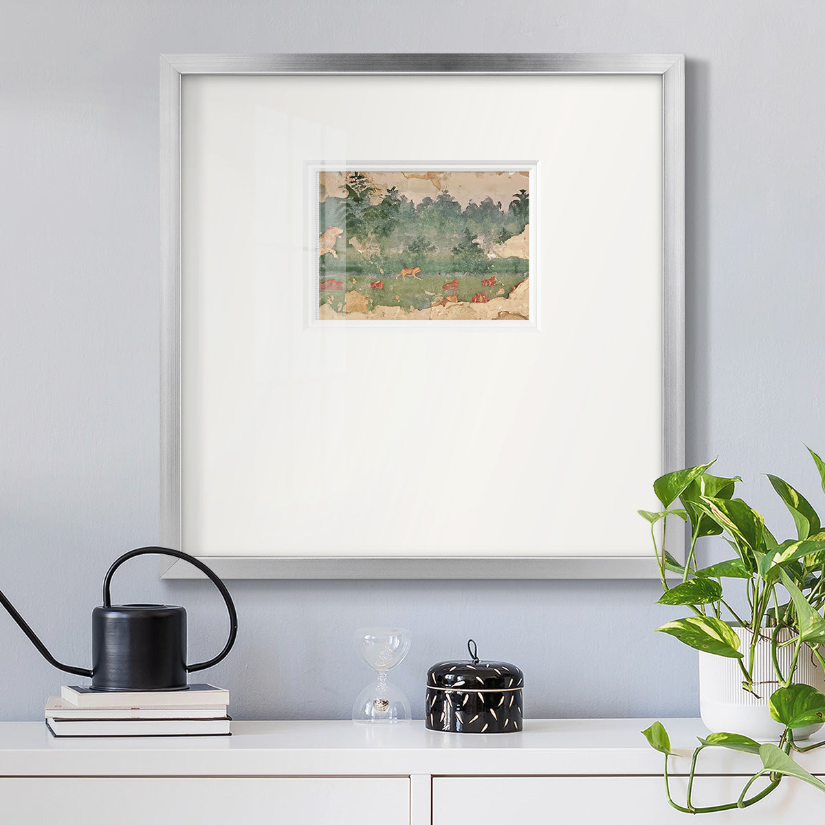 Wooded Tapestry Premium Framed Print Double Matboard