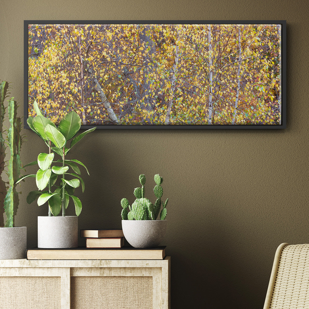 Tree Panorama III - Floater Framed Canvas Print