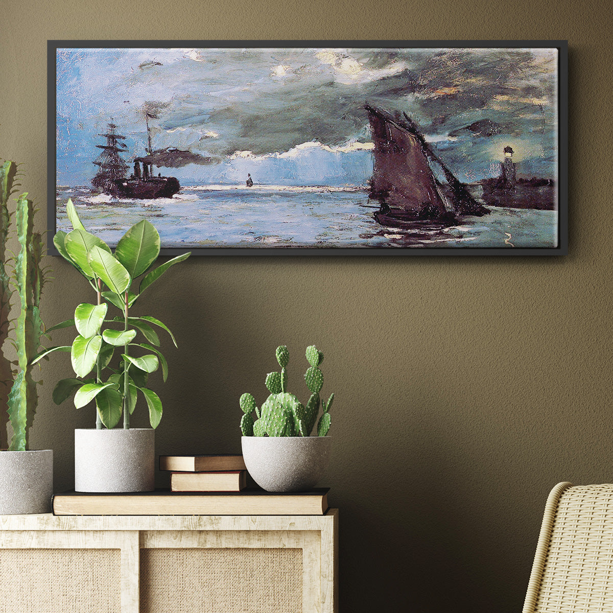 Seascape - Floater Framed Canvas Print