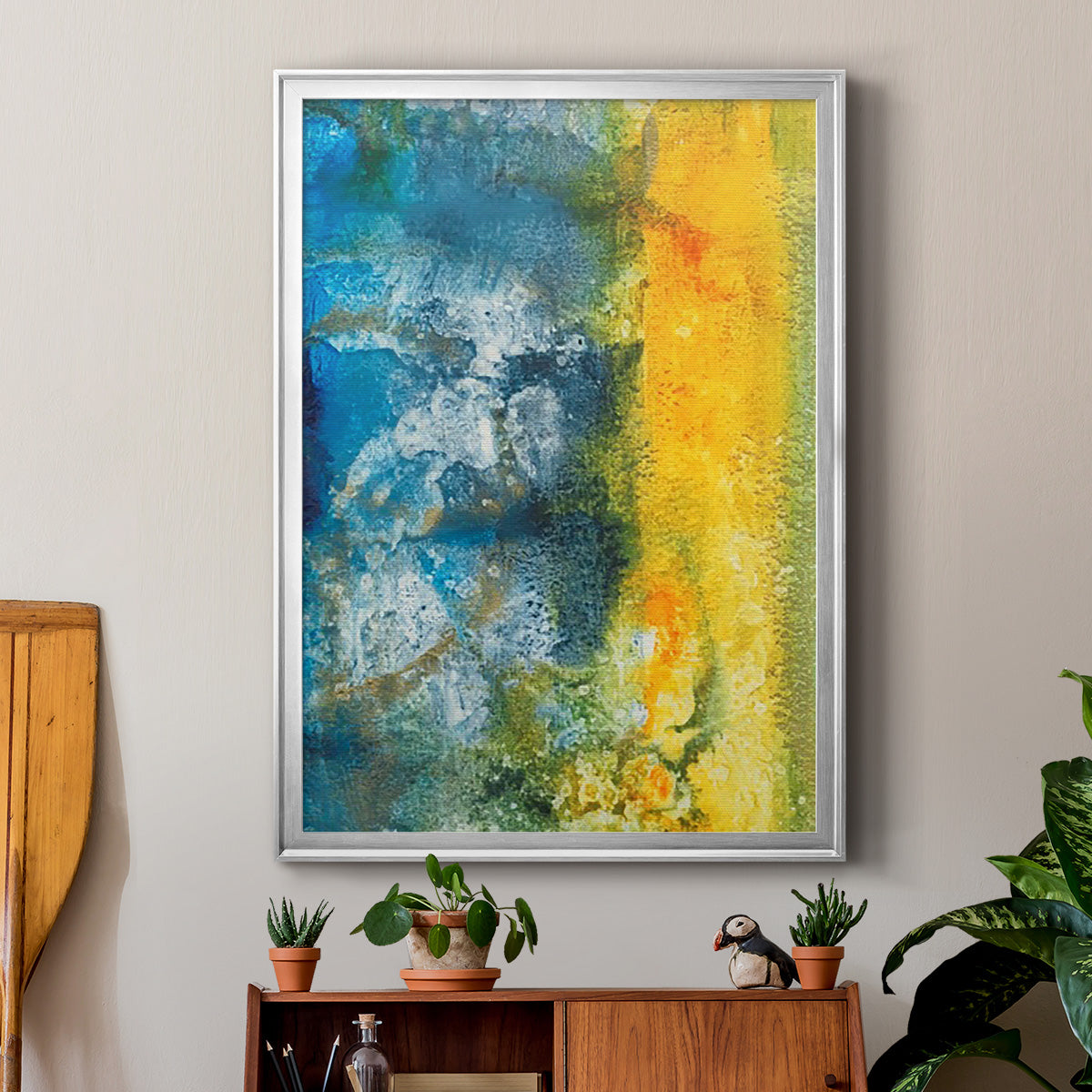 Aquatic Energy II - Modern Framed Canvas Print