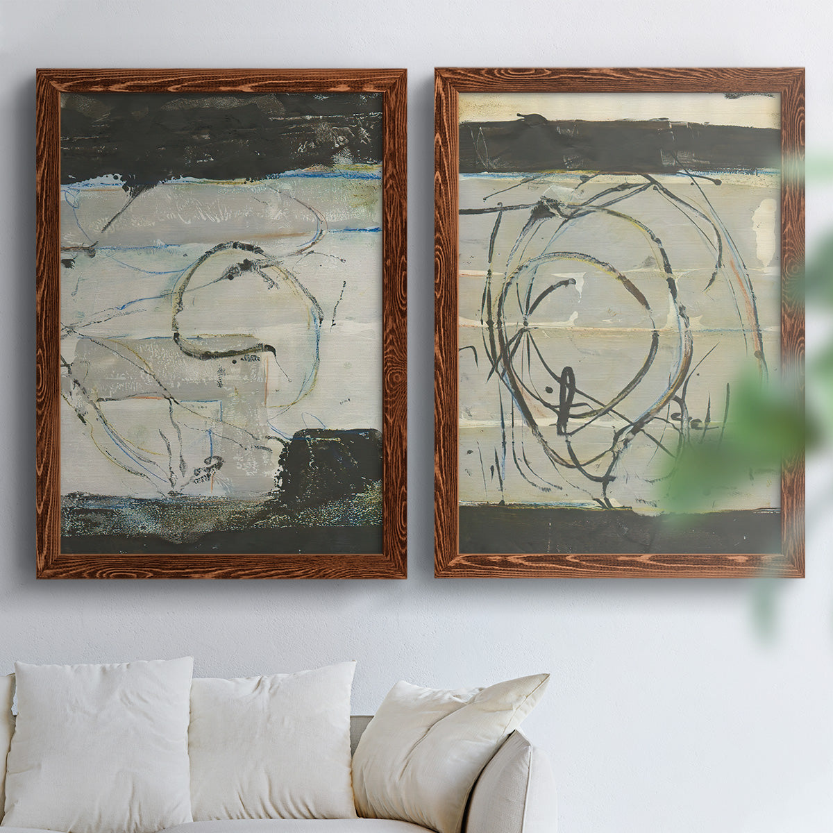 Continuing Energy I - Premium Framed Canvas 2 Piece Set - Ready to Hang