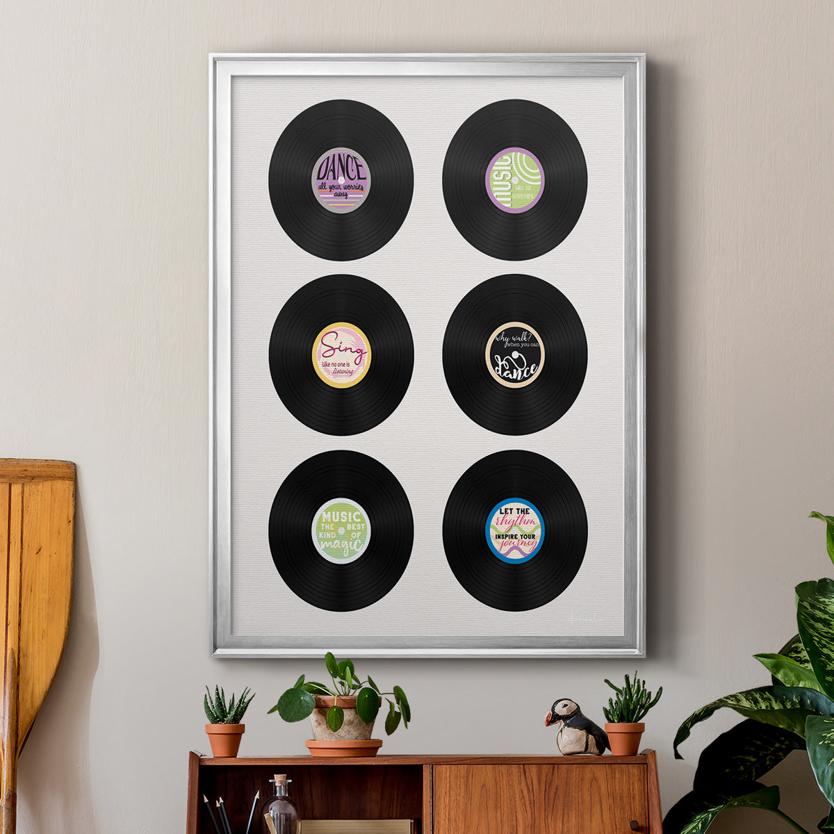 Vinyl Inspiration - Modern Framed Canvas Print