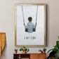 Boy on a Swing - Modern Framed Canvas Print