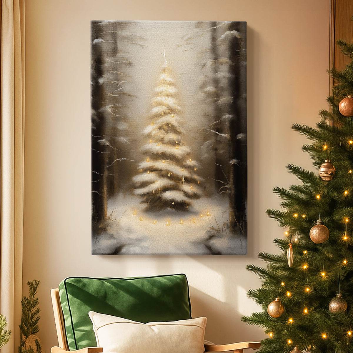 Candlelit Dawn Blessing - Canvas Art Print