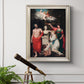 Classical allegorical painting honoring Linnaeus by Robert John Thornton in an ornate champagne frame displayed in a light-toned interior setting.