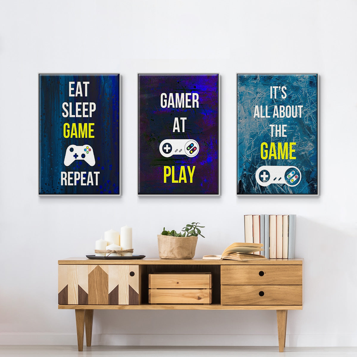 Gamer at Play IV - Floater Framed Canvas Set