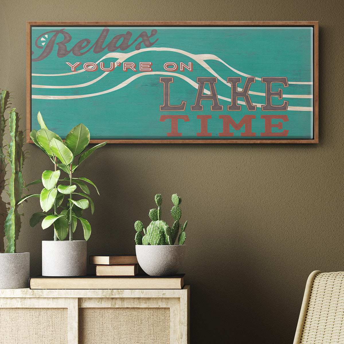 Cabin Life Collection H - Floater Framed Canvas Print