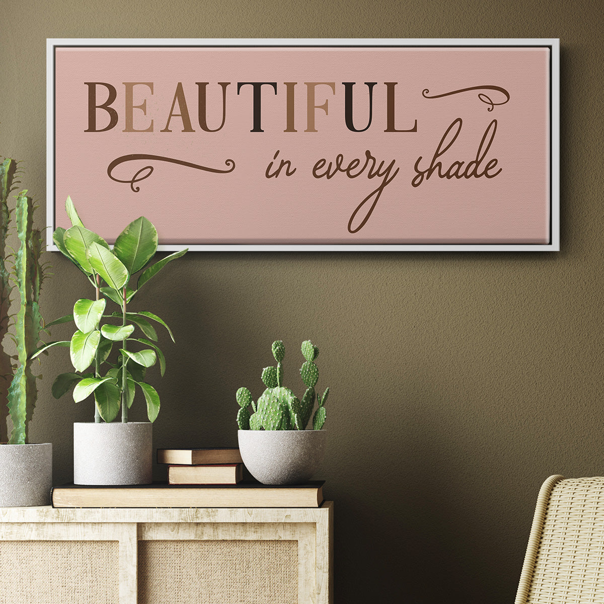 Every Shade - Floater Framed Canvas Print