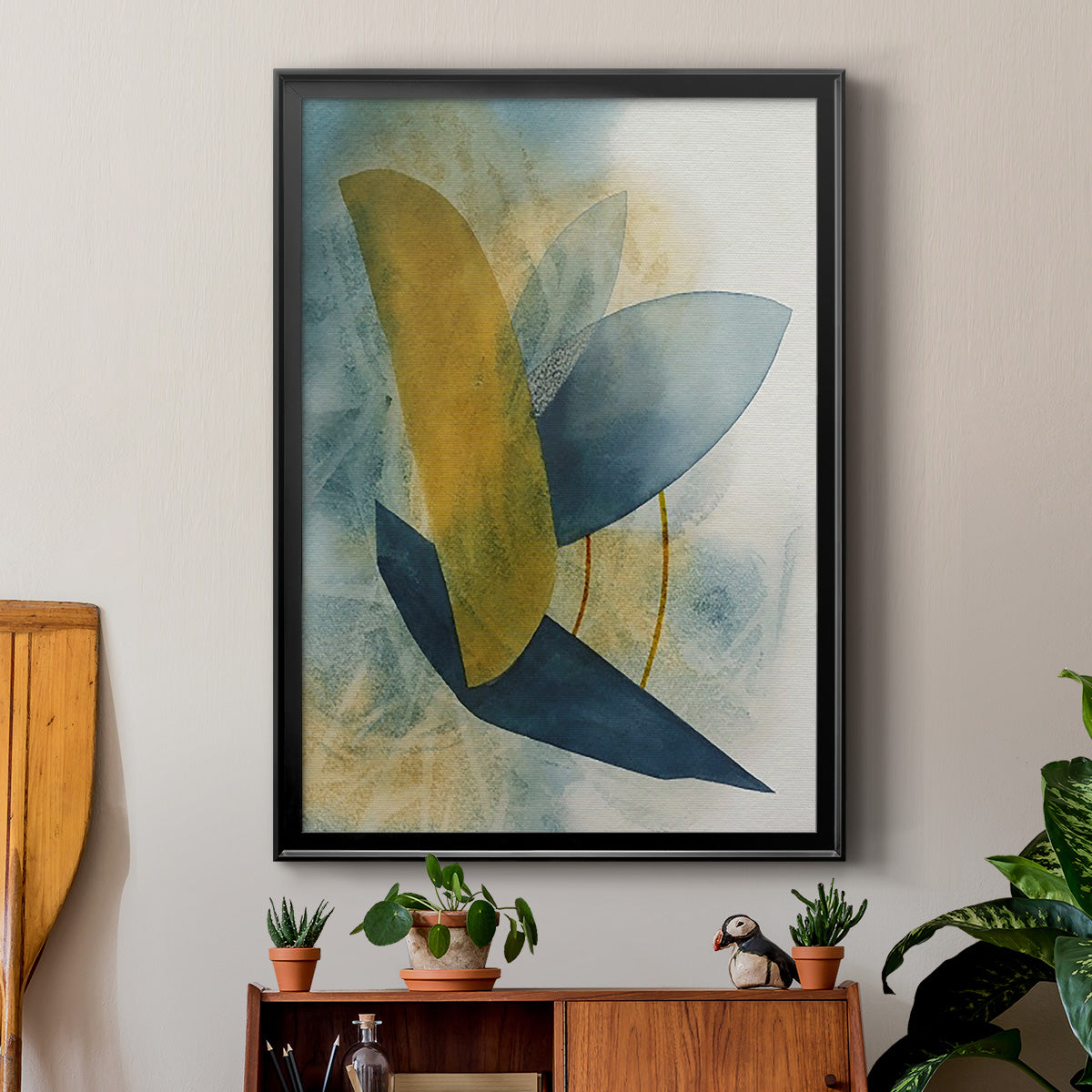 Solar Shapes I - Modern Framed Canvas Print