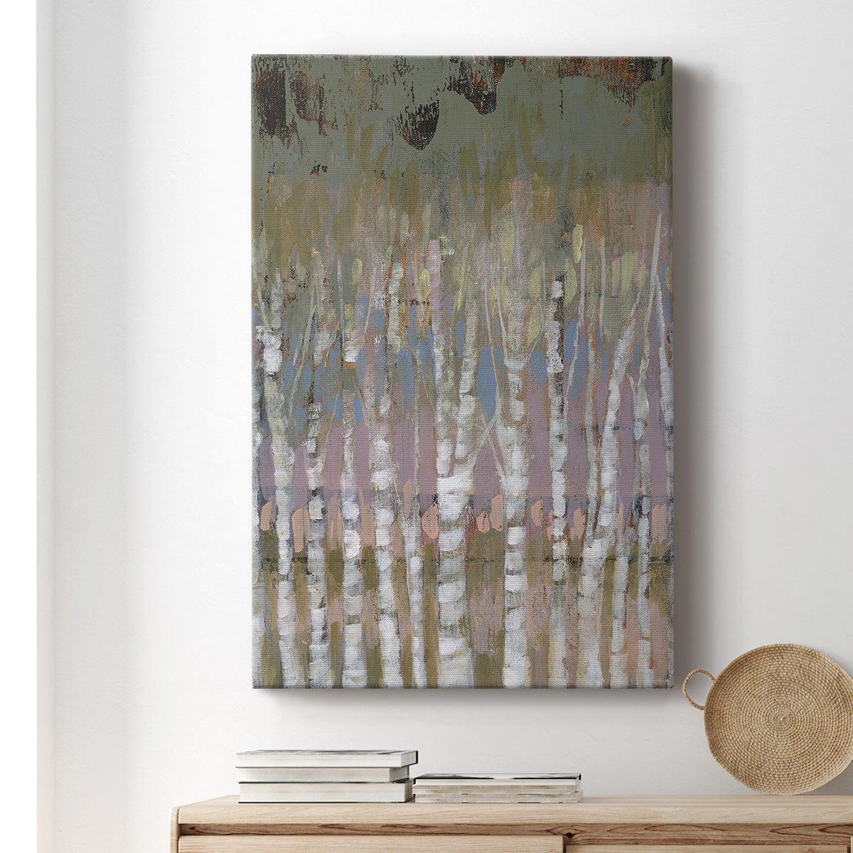 Pastel Birchline I Premium Gallery Wrapped Canvas - Ready to Hang