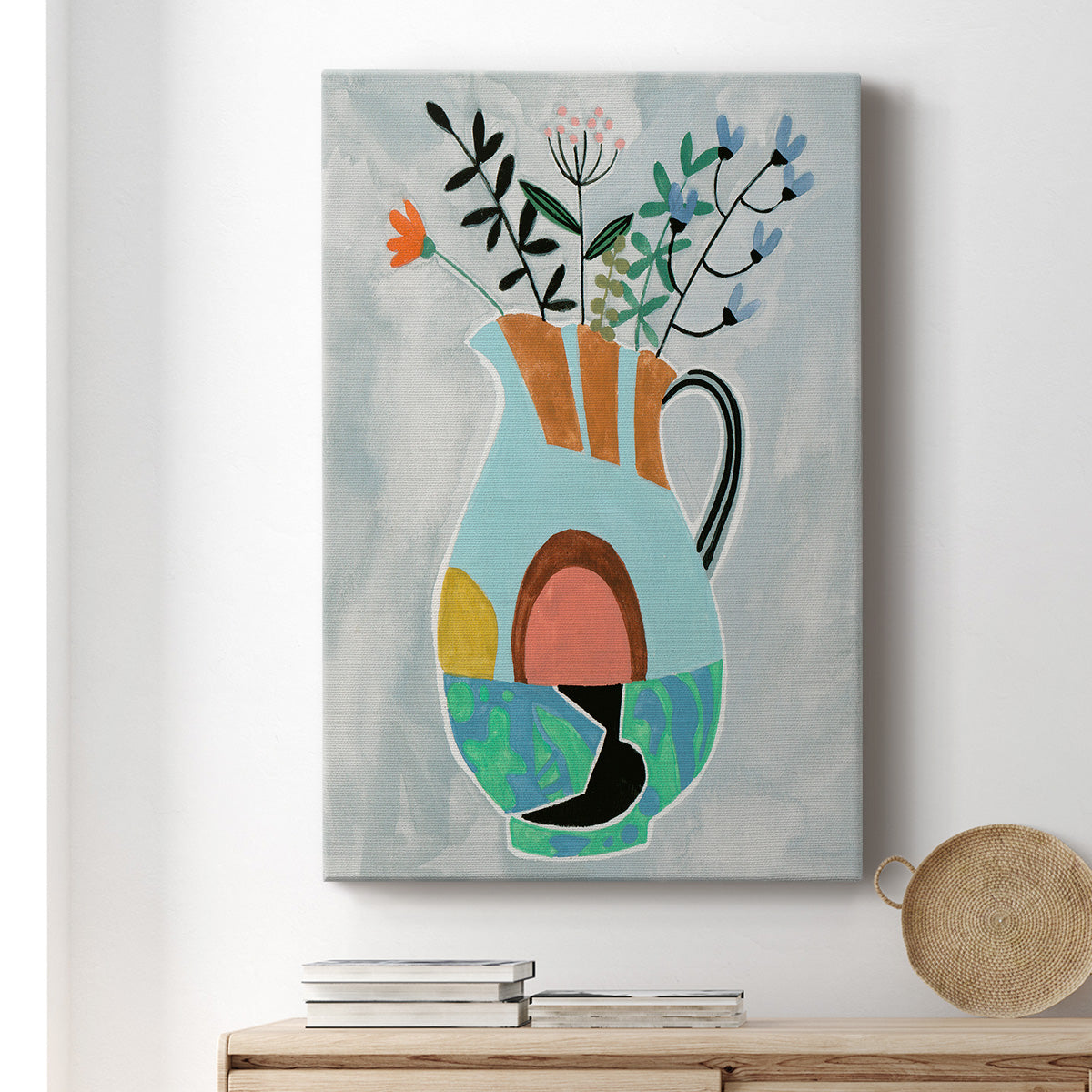 Collage Vase III Premium Gallery Wrapped Canvas - Ready to Hang