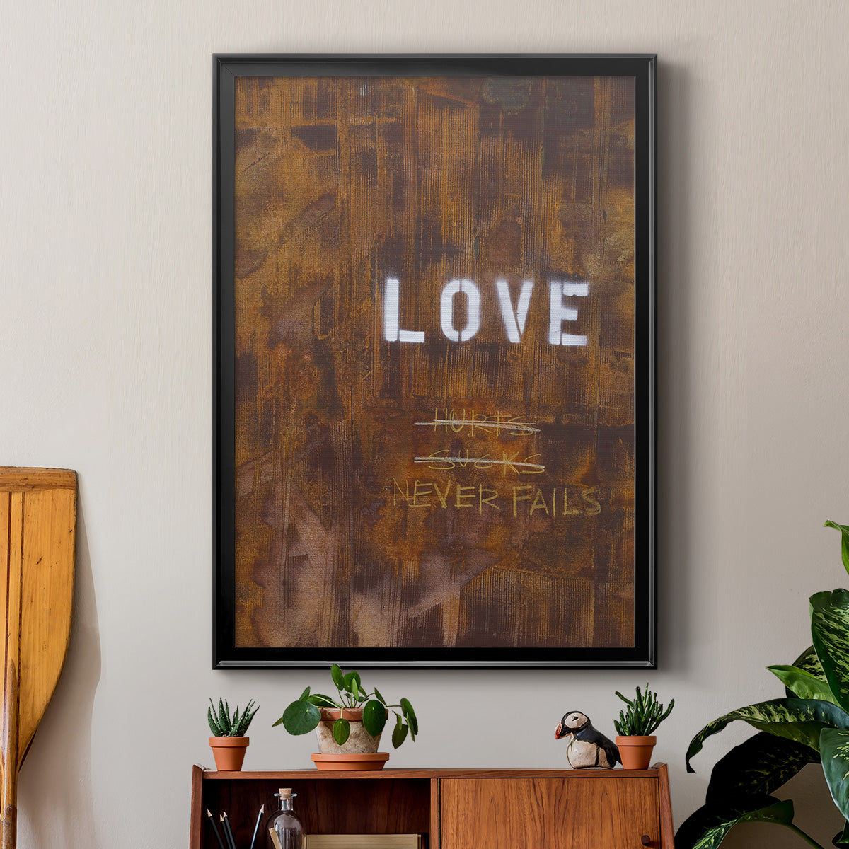 Love Never Fails I - Modern Framed Canvas Print