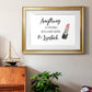 Hard Work and Lipstick - Modern Framed Art Print