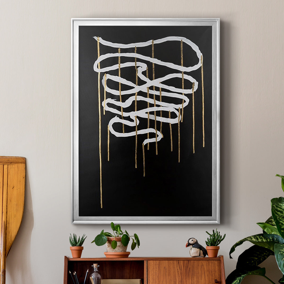 Weeping Ribbon II - Modern Framed Canvas Print