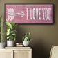 I Love You - Floater Framed Canvas Print