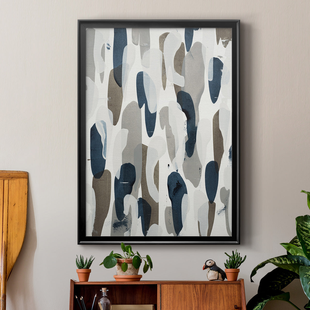 River's Run - Modern Framed Canvas Print