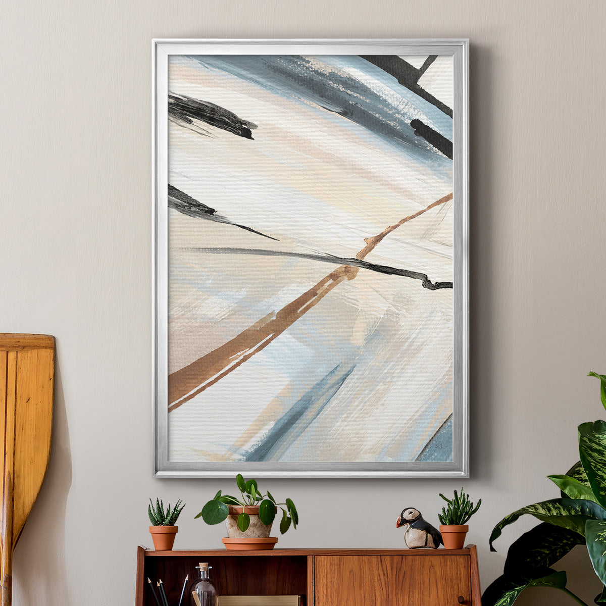 Dancing Wind Revisit II - Modern Framed Canvas Print