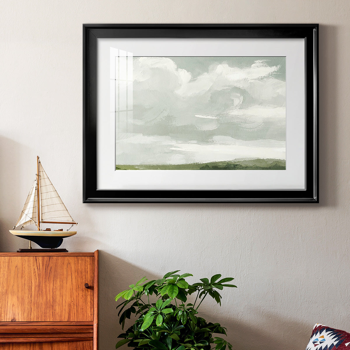 Gray Stone Sky III Premium Framed Print - Ready to Hang