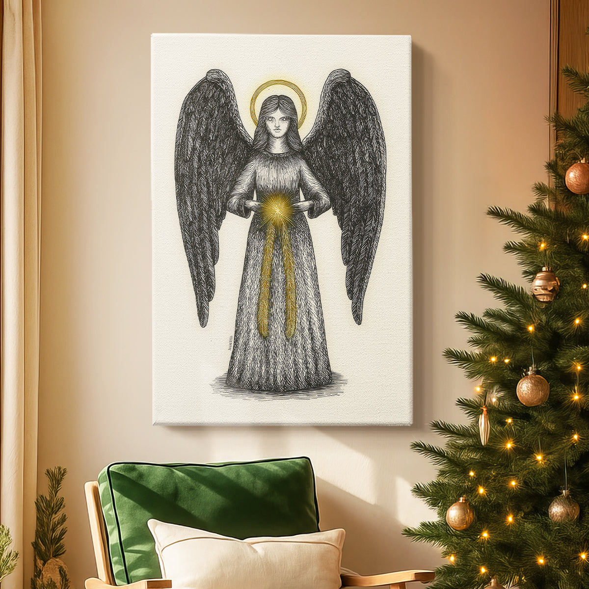Frostlit Carols Serenade - Canvas Art Print