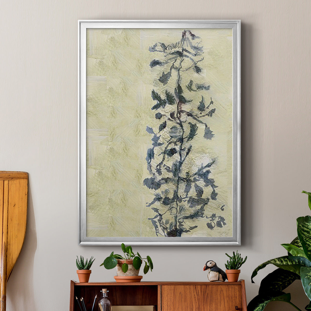 Chinoiserie 2 Tan I - Modern Framed Canvas Print