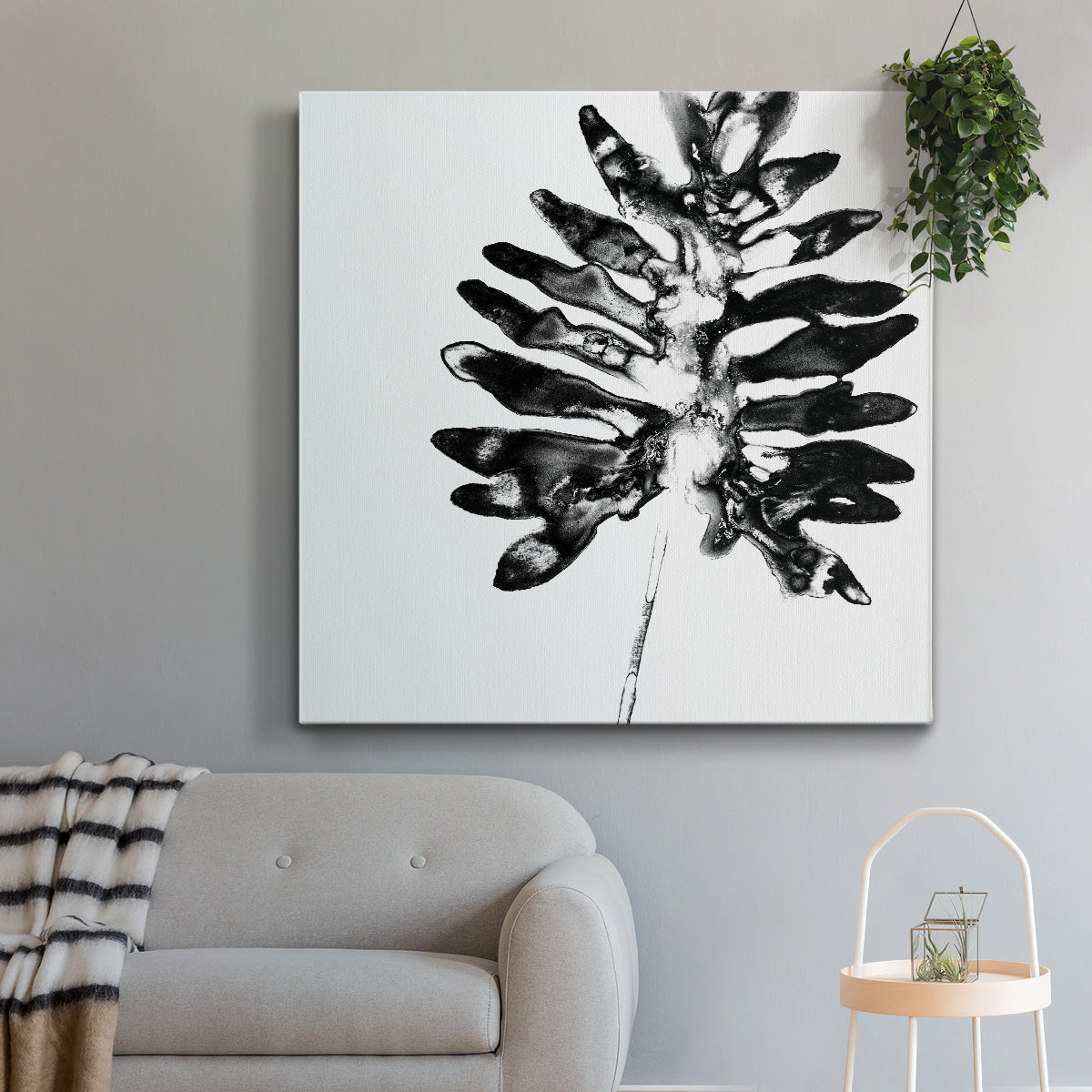 Monochrome Tropic III - Canvas Art Print