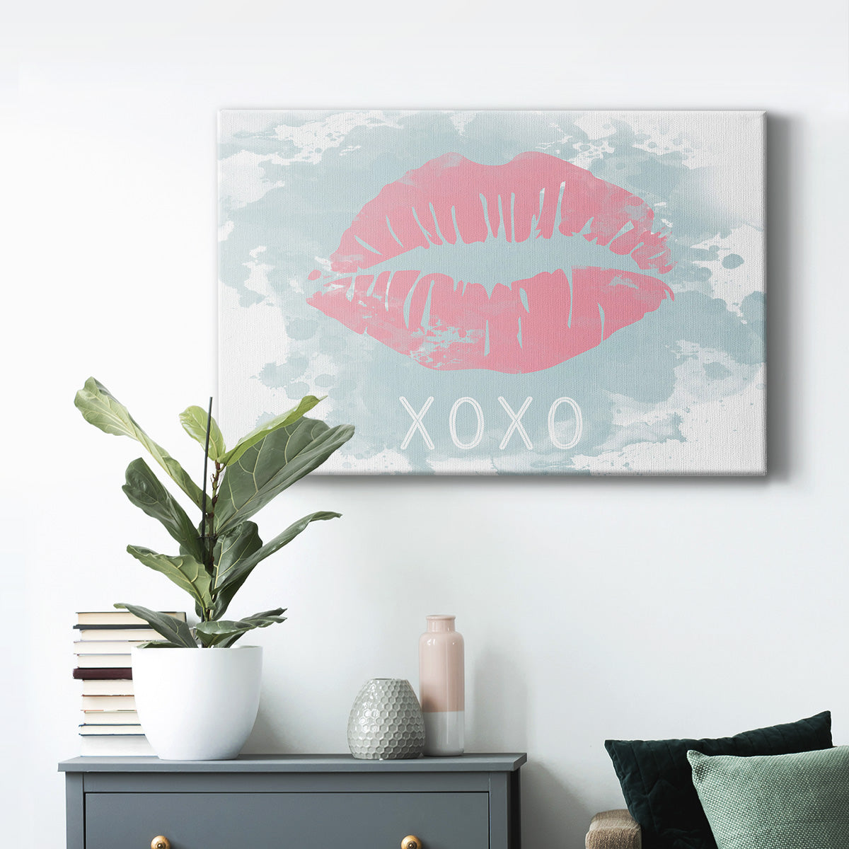 XOXO in Color Premium Gallery Wrapped Canvas - Ready to Hang