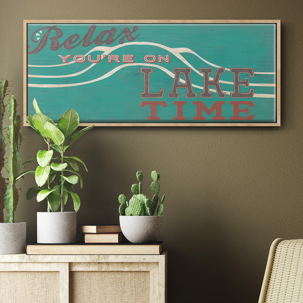 Cabin Life Collection H - Floater Framed Canvas Print