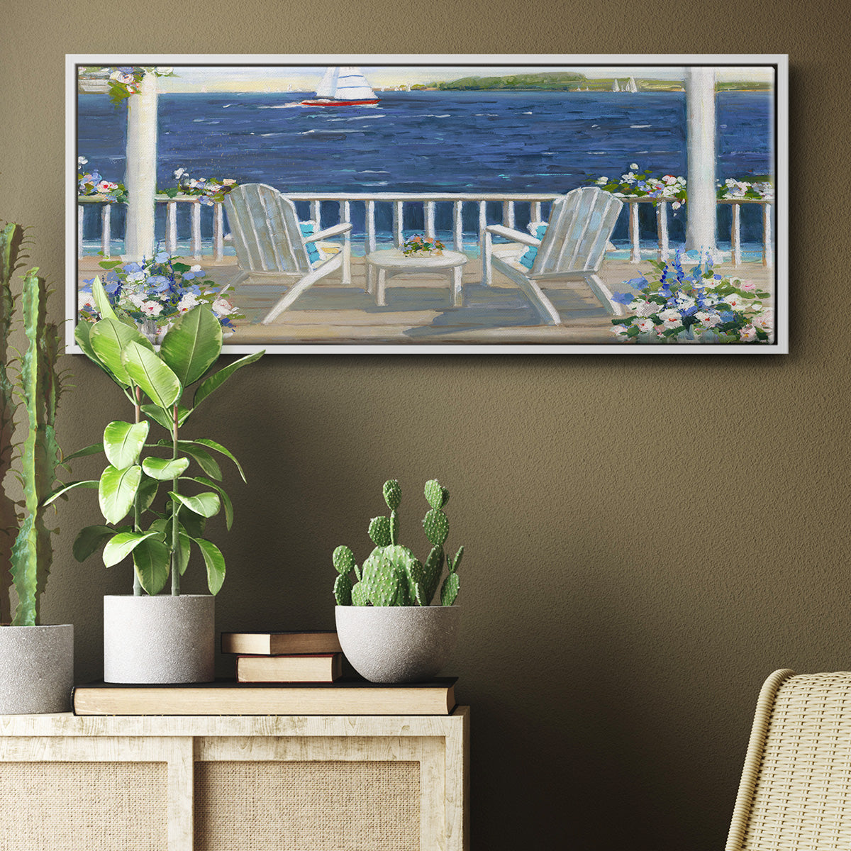 Summer Sail - Floater Framed Canvas Print