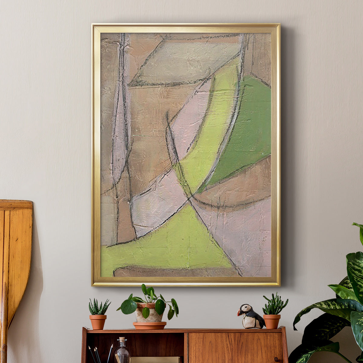 Many Layers II - Modern Framed Canvas Print