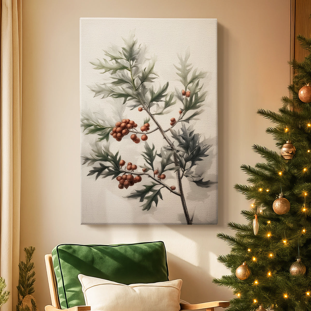 Golden Cottage Whisper - Canvas Art Print