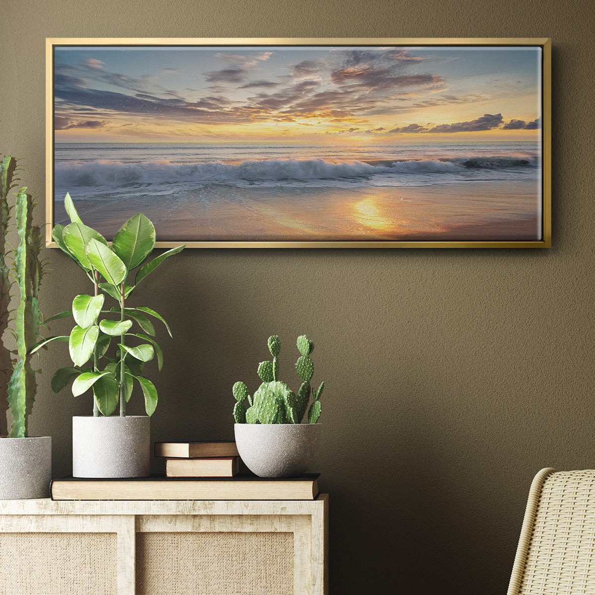 Azio Island - Floater Framed Canvas Print