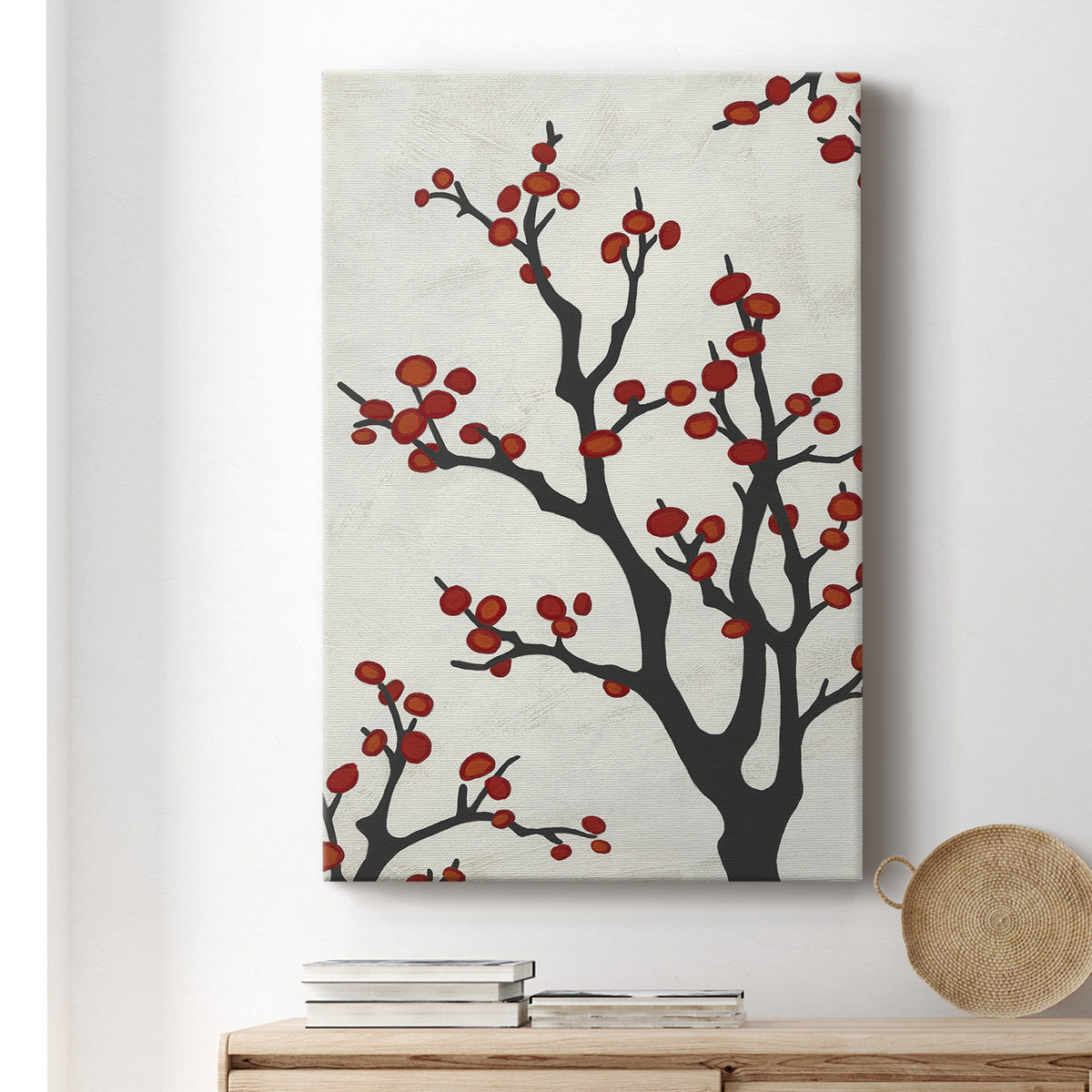 Red Berry Branch II - Canvas Art Print
