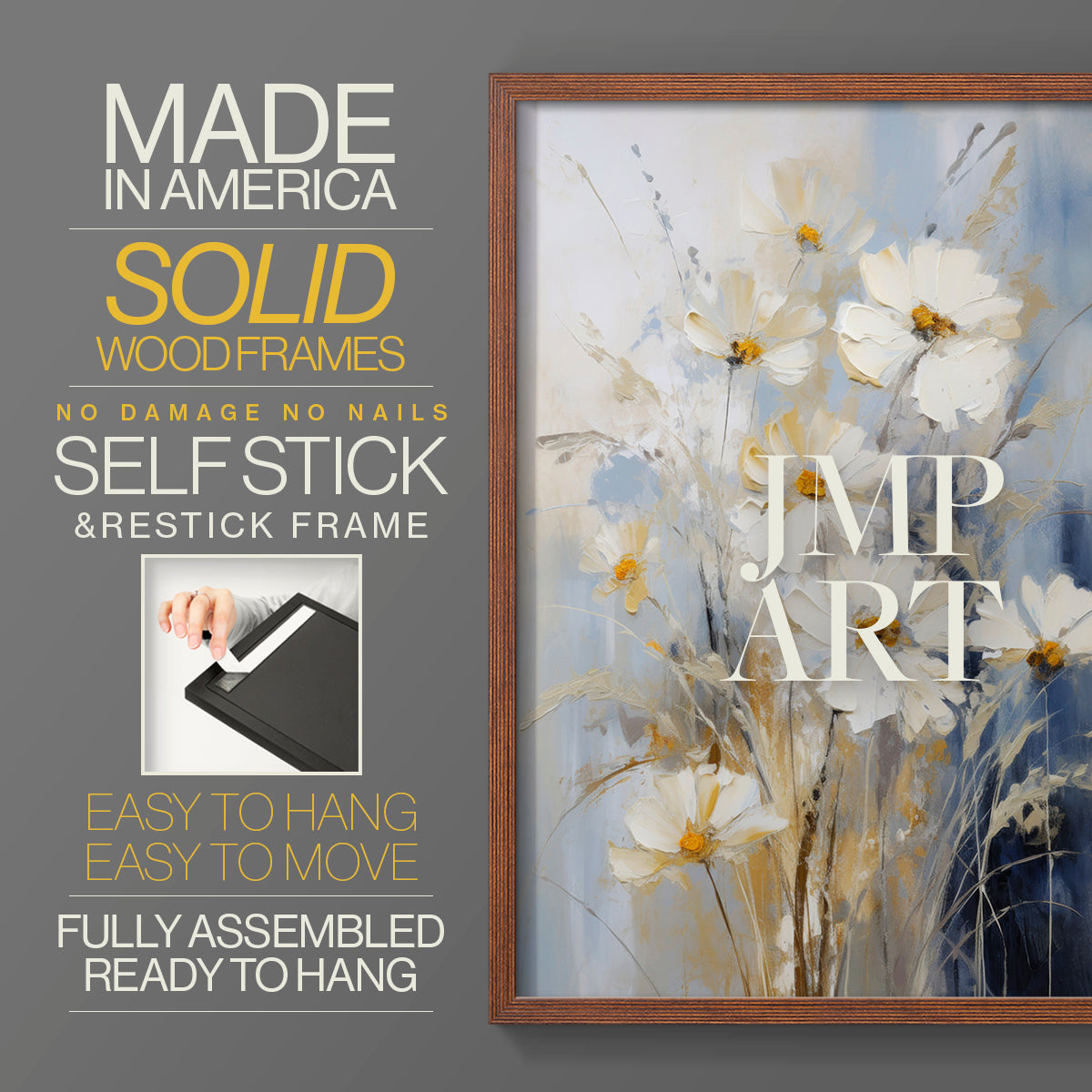 Floral Study Series XCV - Restickable Framed Art Set