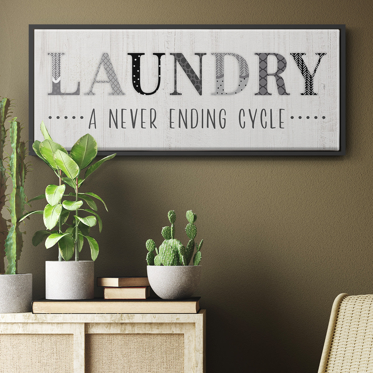 Never Ending - Floater Framed Canvas Print