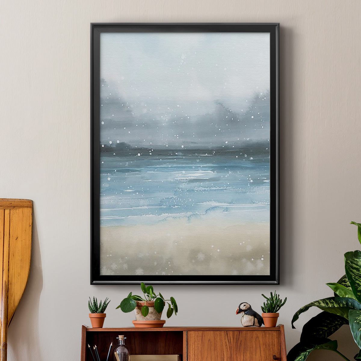 Stars and the Sea I - Modern Framed Canvas Print