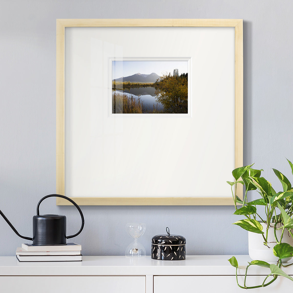 Low Light on Vermillion Premium Framed Print Double Matboard