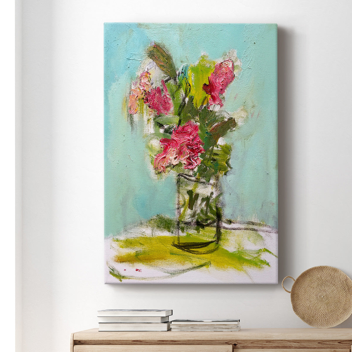 Turquoise Lilly Premium Gallery Wrapped Canvas - Ready to Hang