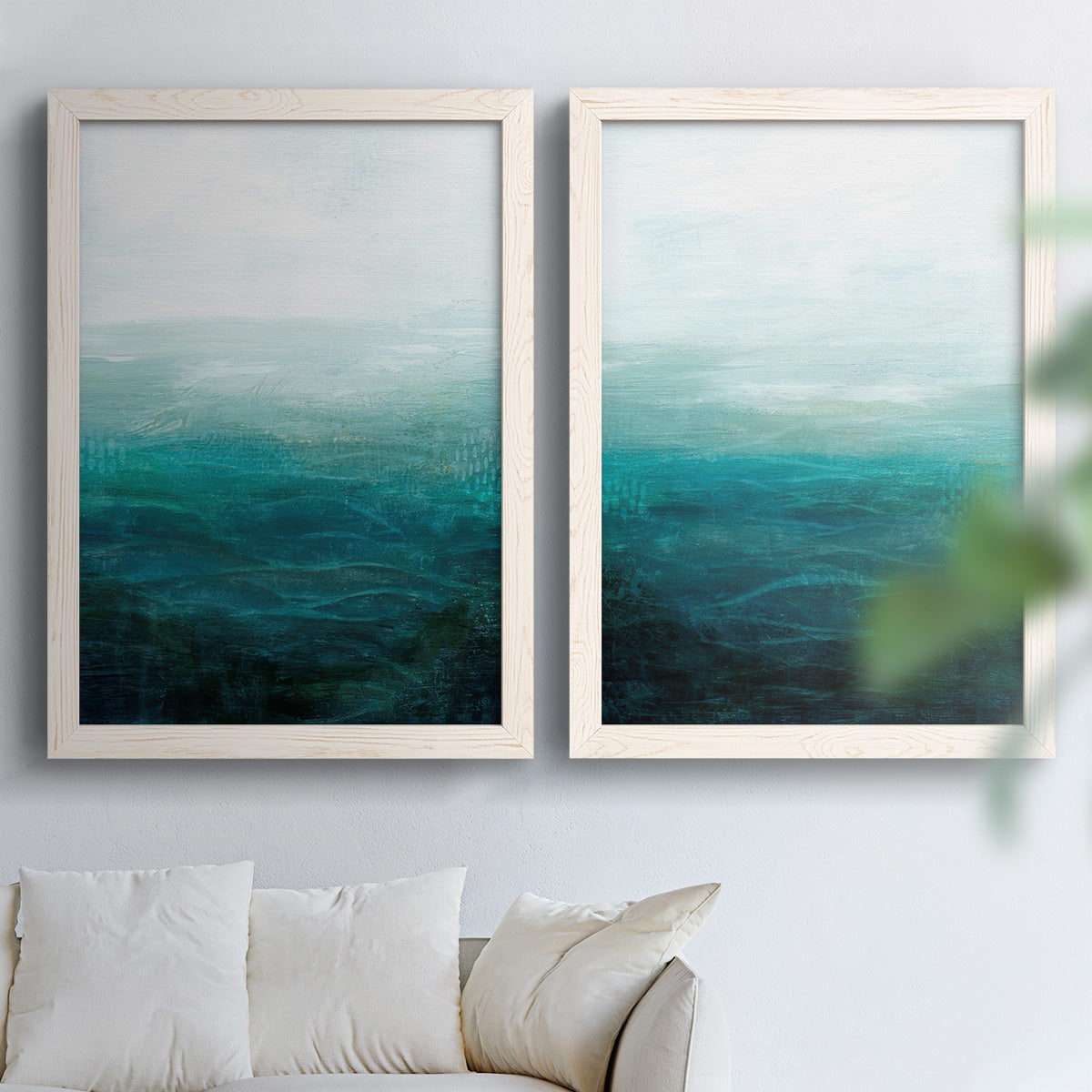 Drifting Sea I - Premium Framed Canvas 2 Piece Set - Ready to Hang