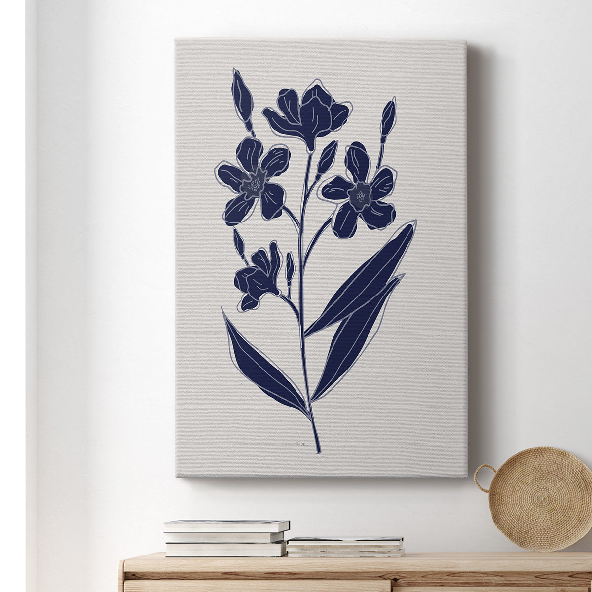 Indigo Botanical Study I - Canvas Art Print