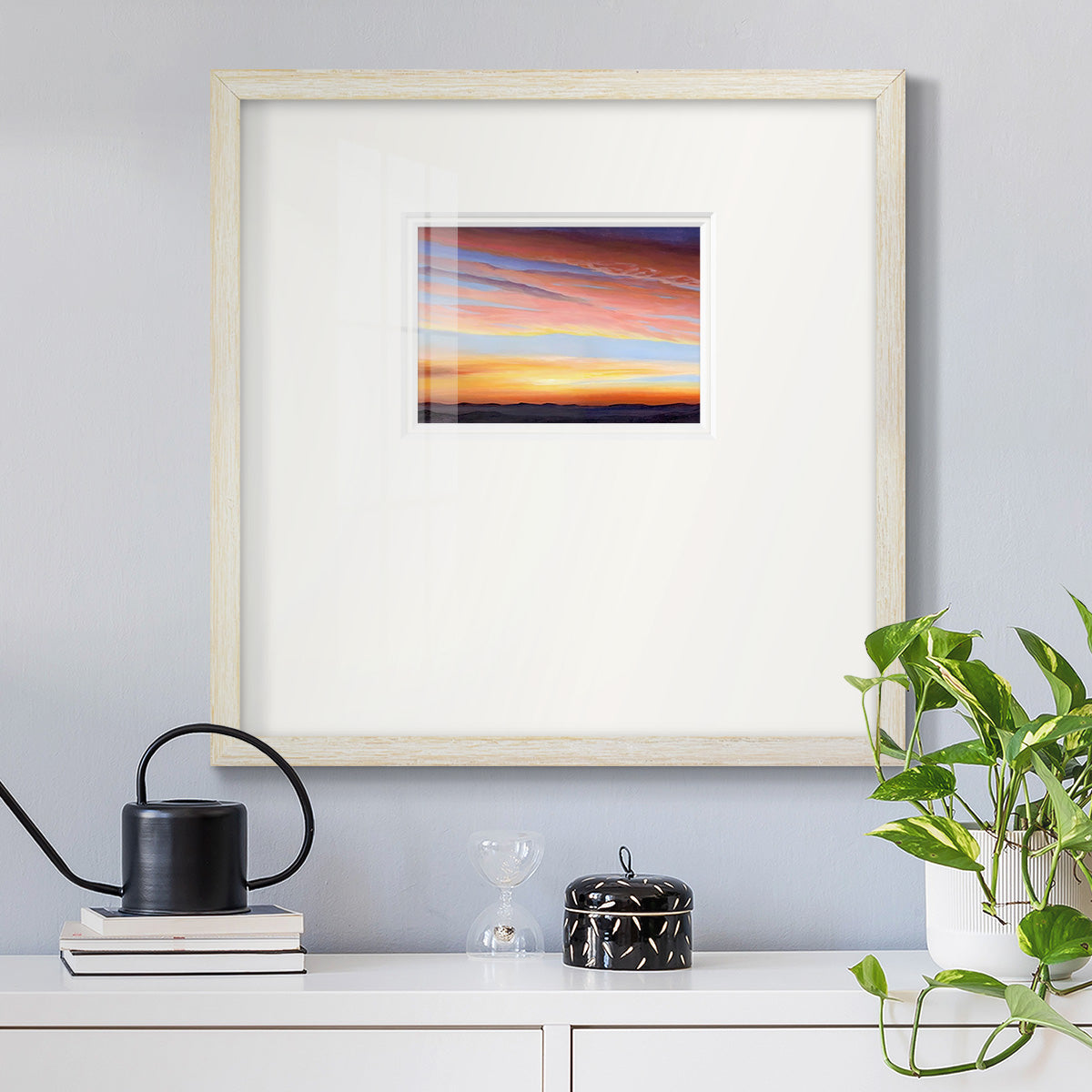 Ignited Dusk III Premium Framed Print Double Matboard