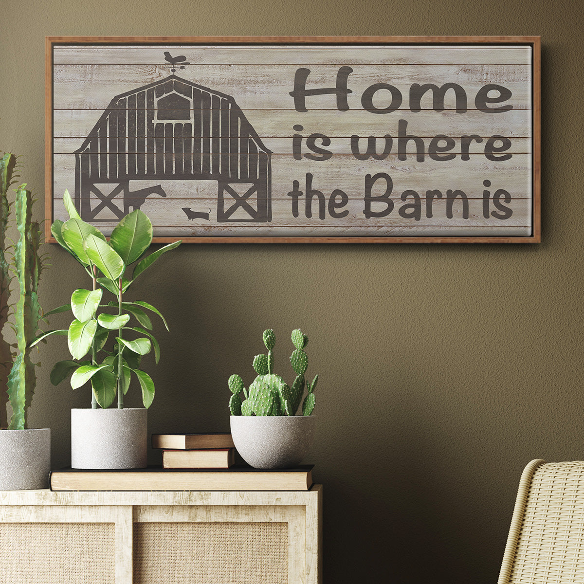 Home & Farm III - Floater Framed Canvas Print