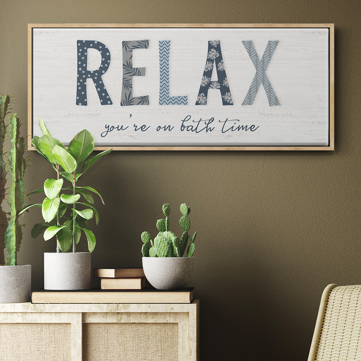 Relax - Floater Framed Canvas Print