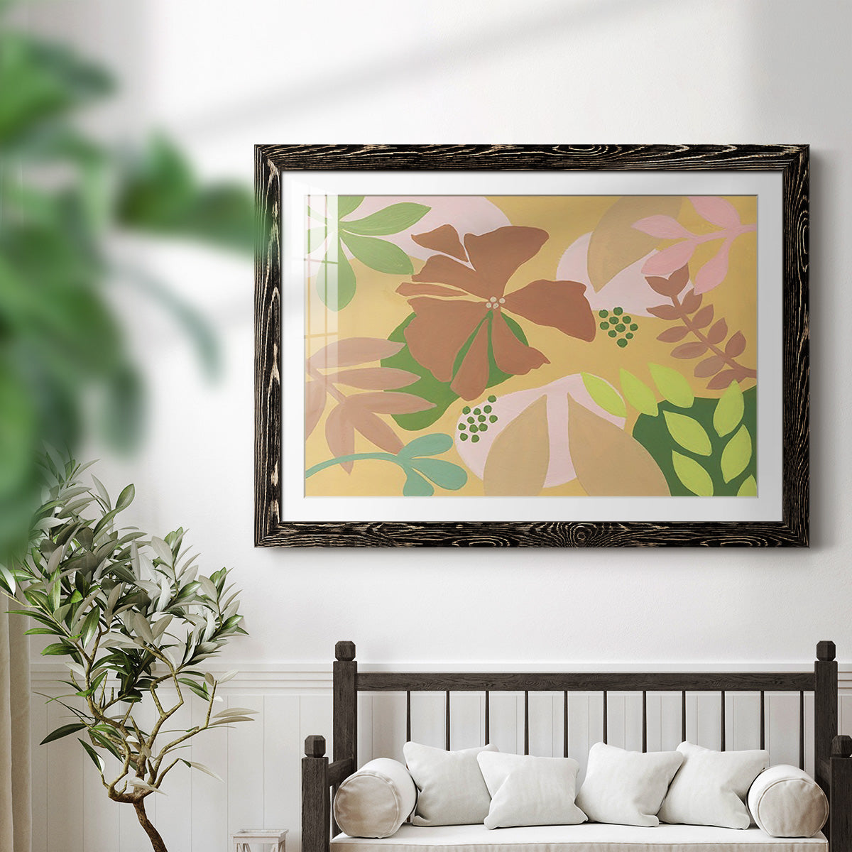 Neutral Blooms IV-Premium Framed Print - Ready to Hang