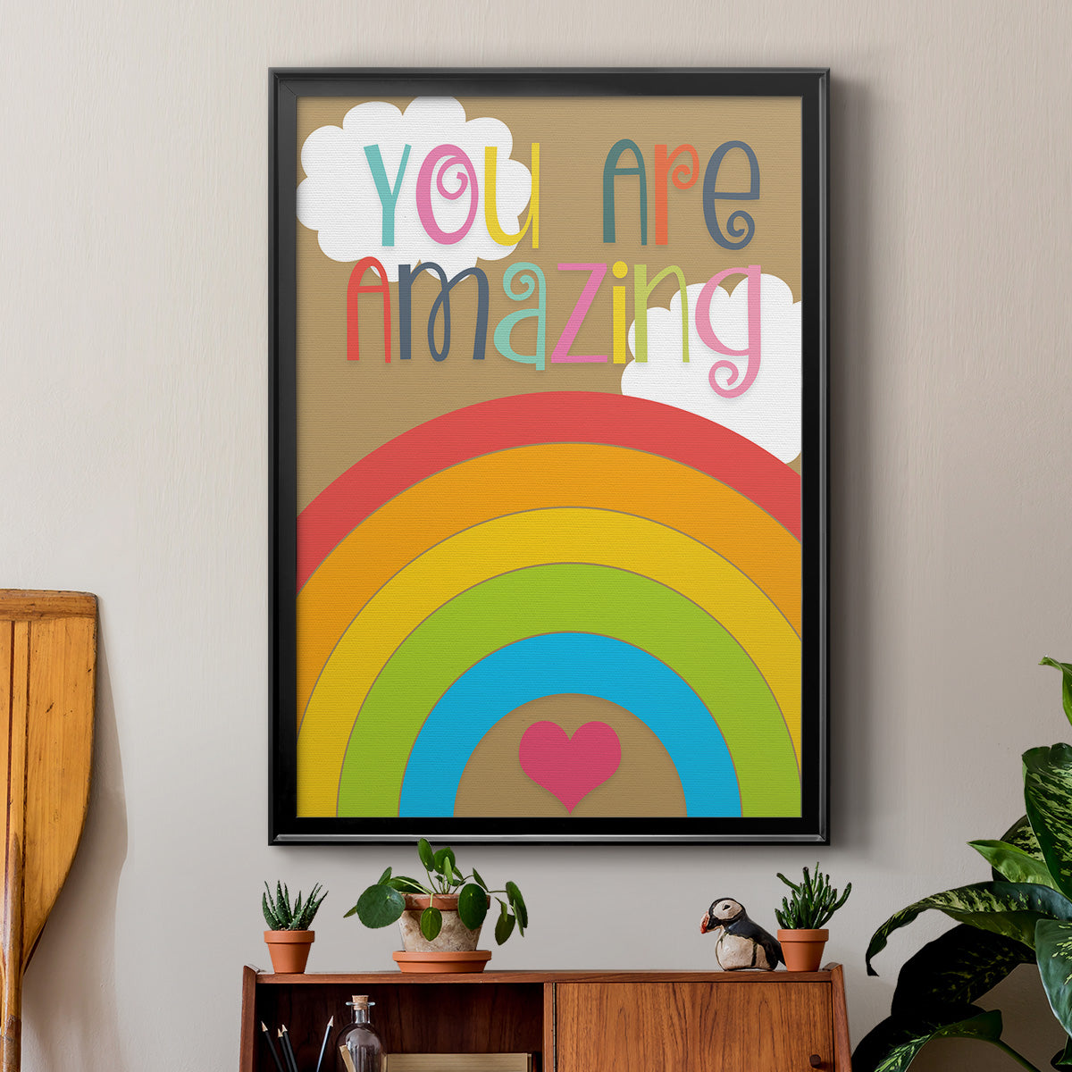 You Are Amazing - Modern Framed Canvas Print